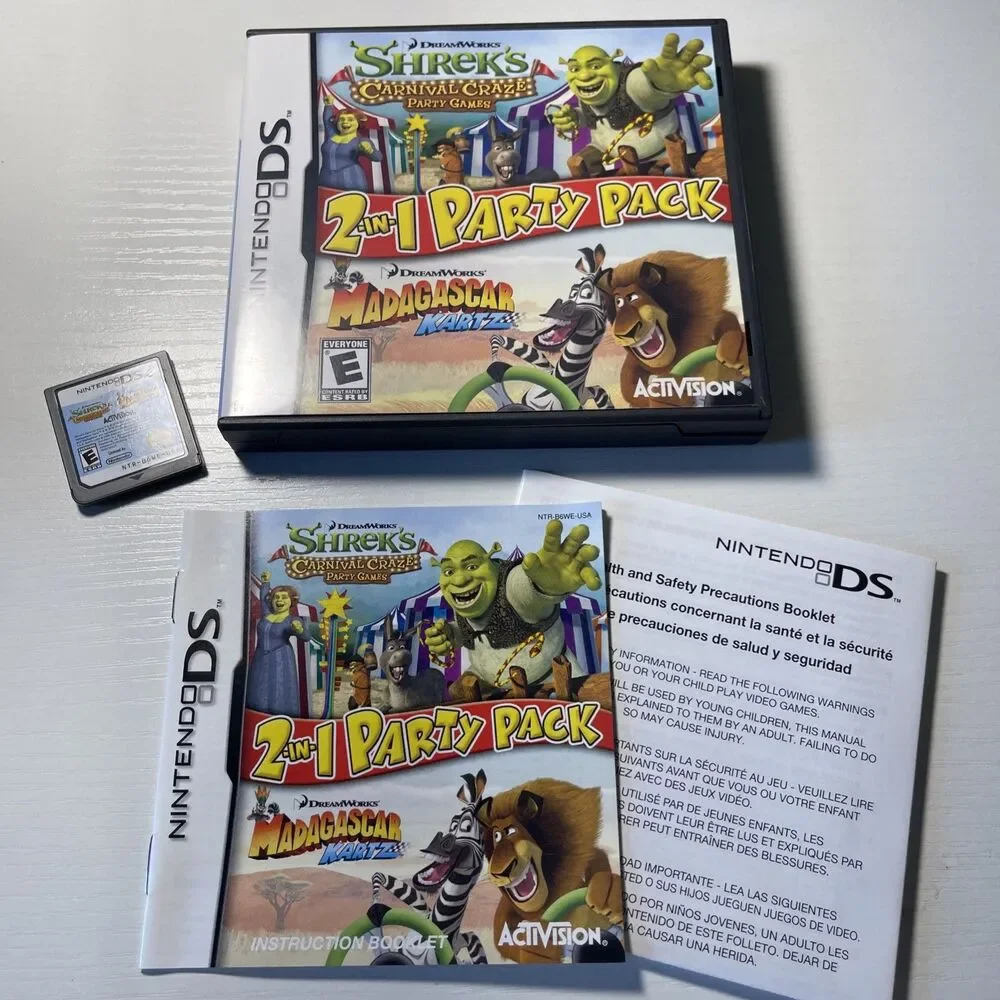 Shrek's Carnival Craze Party Games Nintendo DS CIB Complete w/ Manual Activision